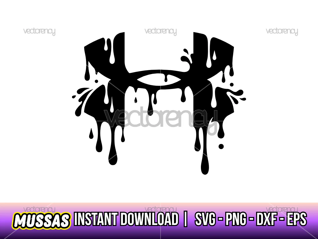 Under Armour Symbol Logo Drip Dripped SVG PNG EPS