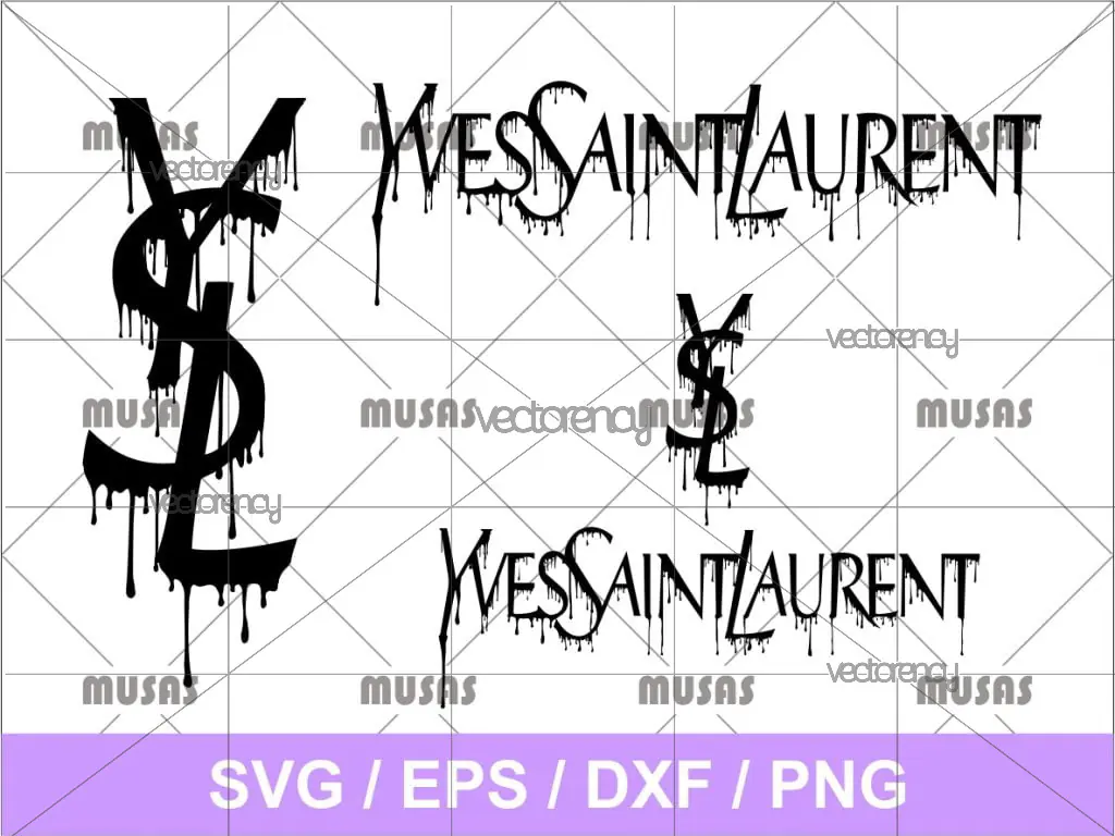 YSL Logo Drip SVG