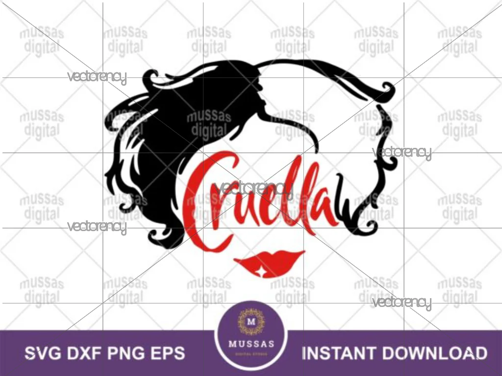 Cruella Hair SVG Cricut