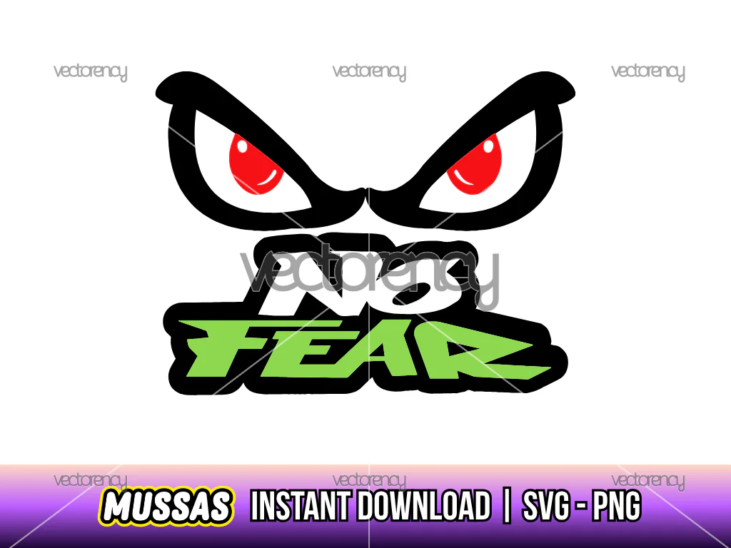 No Fear Eyes PNG SVG Cut File