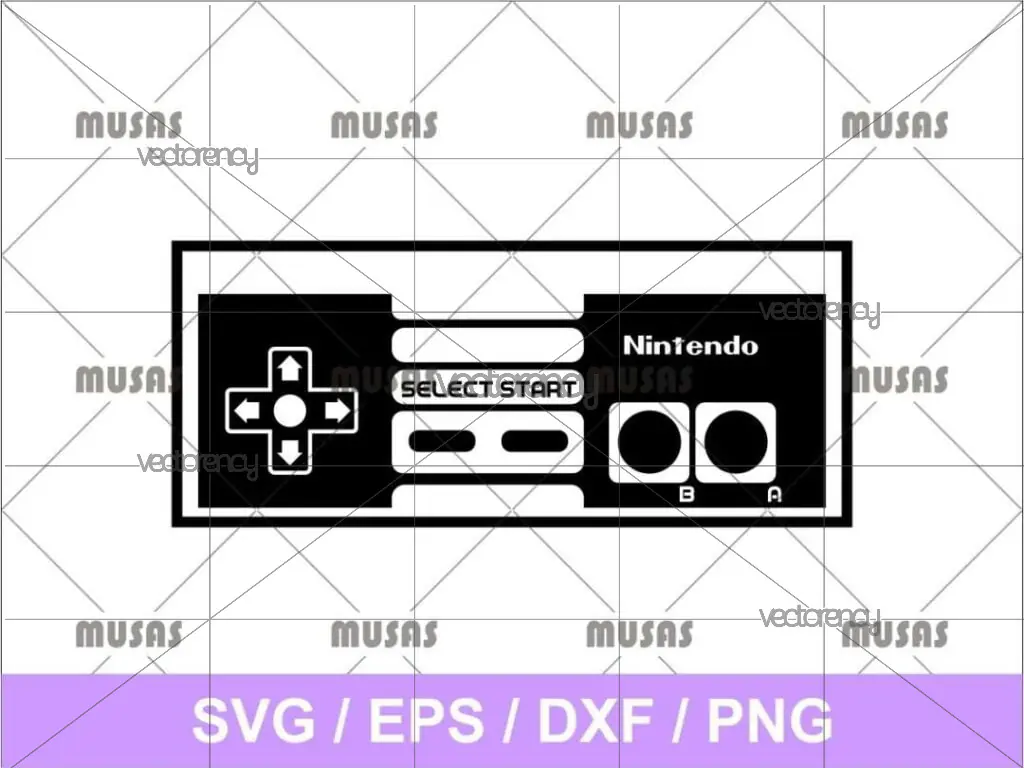 Nintendo NES Controller SVG