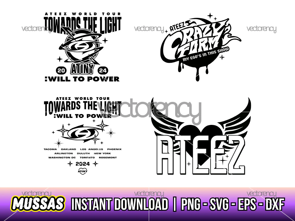 ATEEZ SVG Bundle Kpop Music Cricut