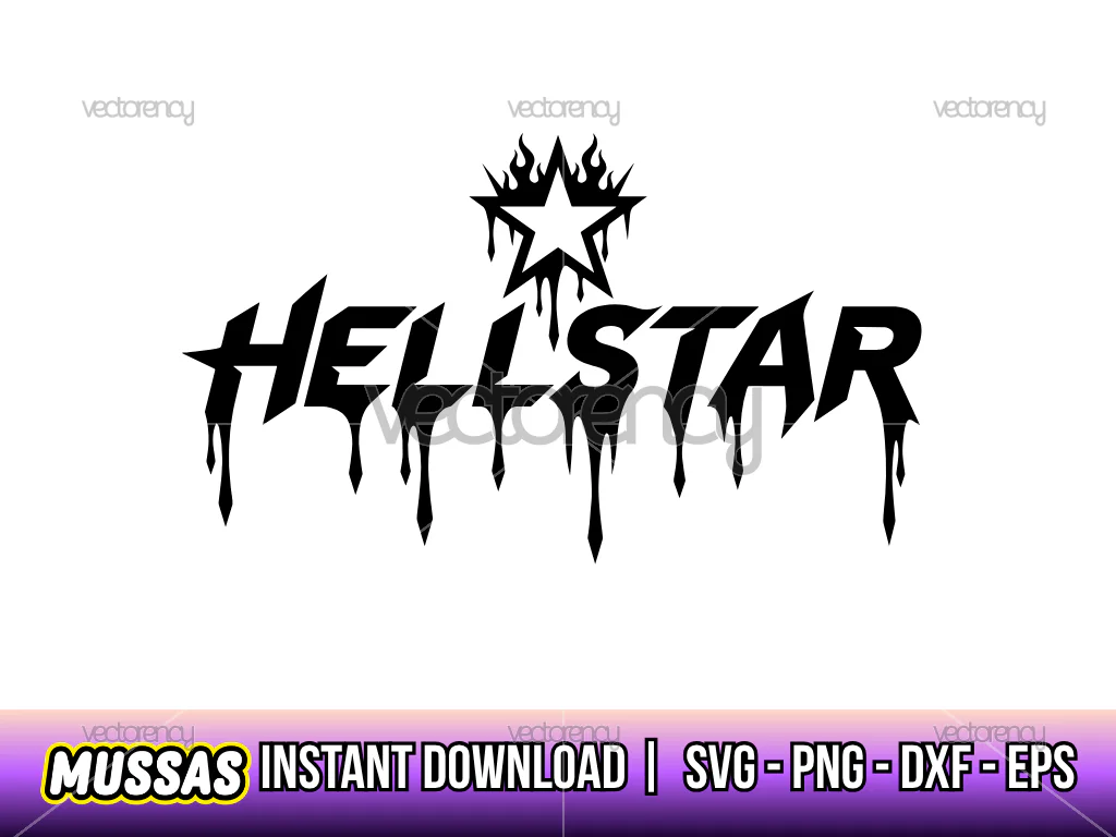 Hellstar PNG Logo Fun Vector SVG Drip