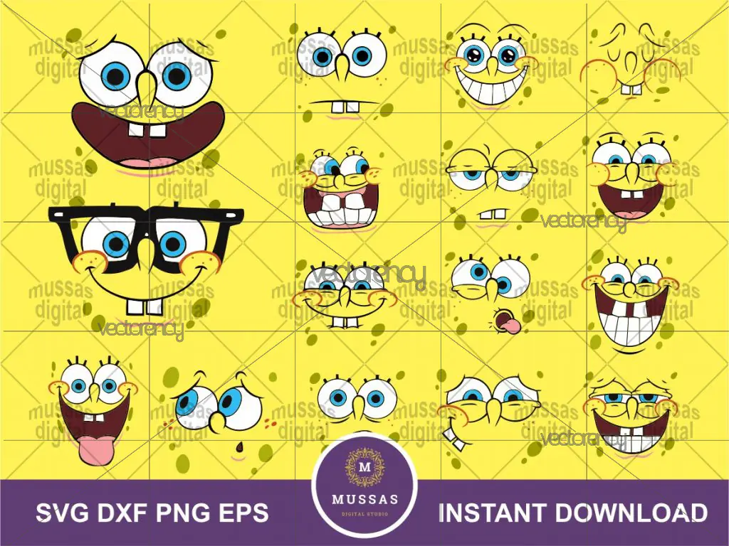 Spongebob Face SVG