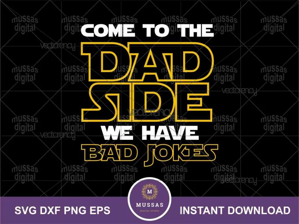 Star Wars Cut File Cricut Silhouette Vector Clipart Design Jedi Father Day SVG