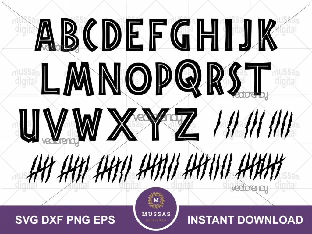 Jurassic Park Font SVG, Dino Alphabet Cricut