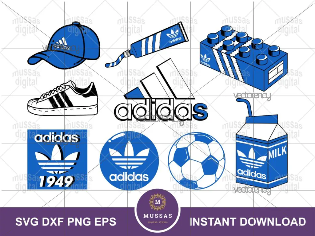 Adidas Vintage SVG, 1949, Ball Vector Design, PNG