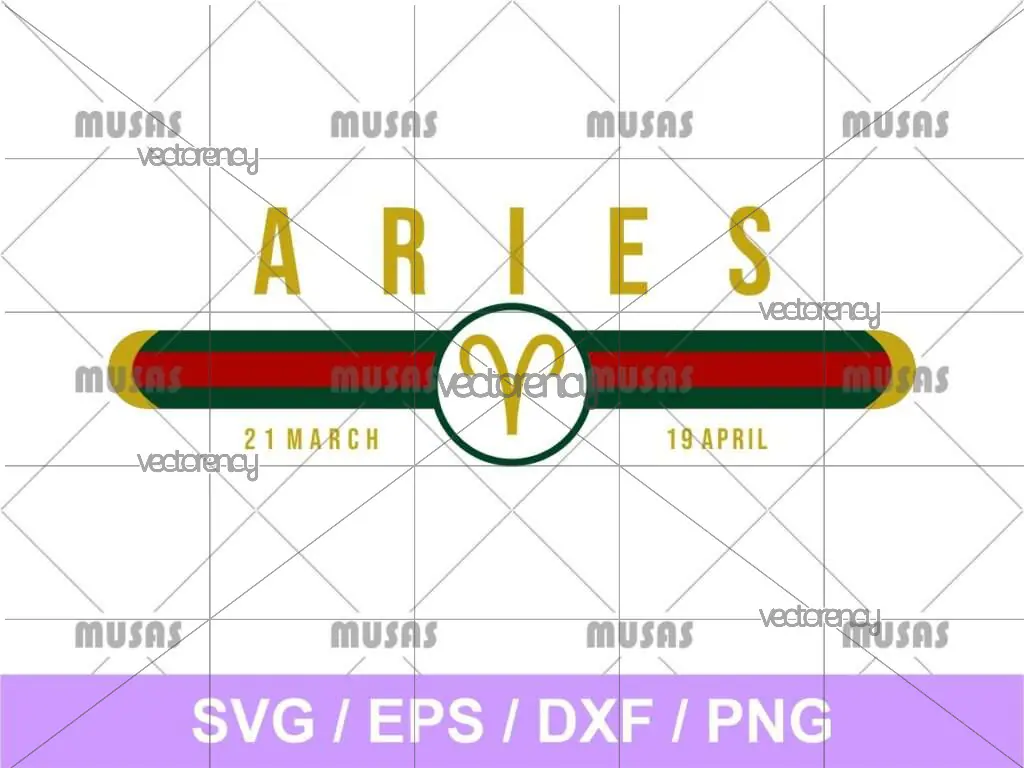 Gucci Aries Zodiac SVG