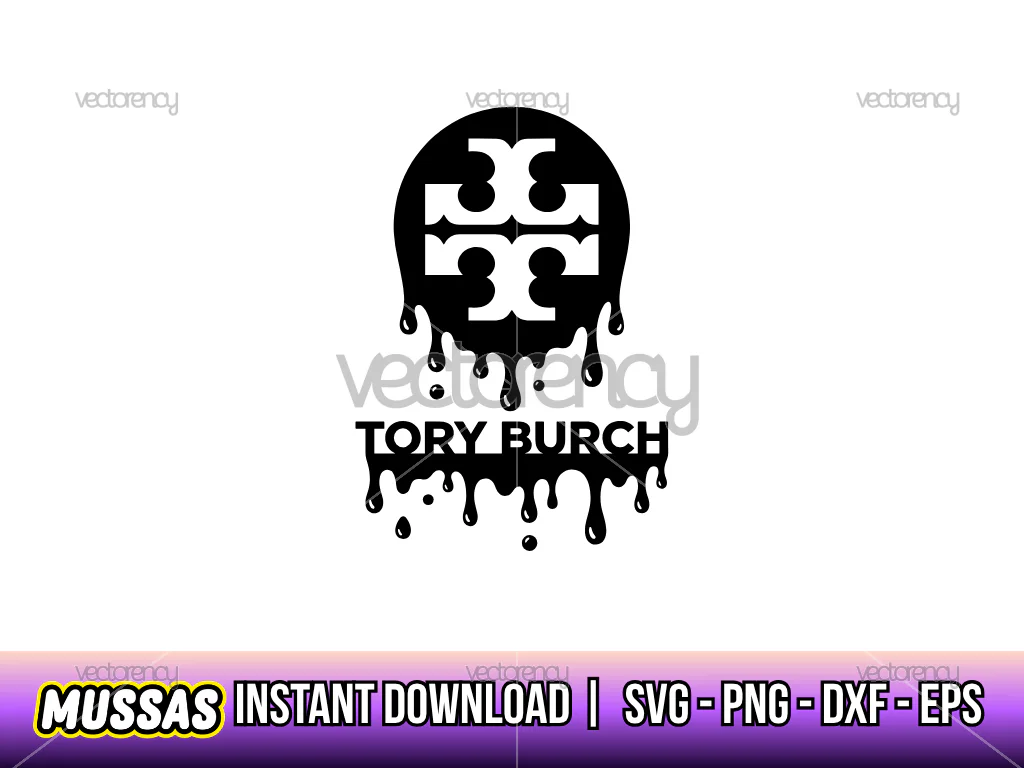 Tory Burch Logo Drip Vector SVG Image