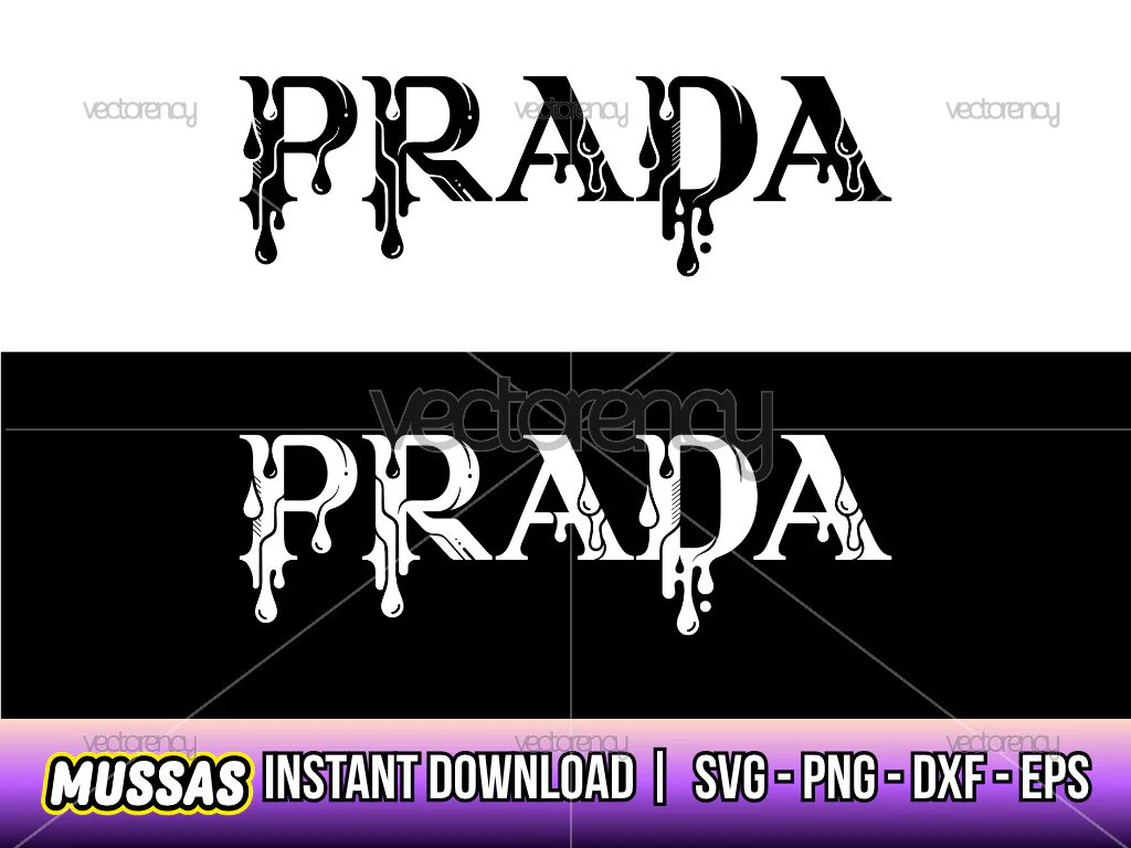 Prada Logo Drip Vector SVG