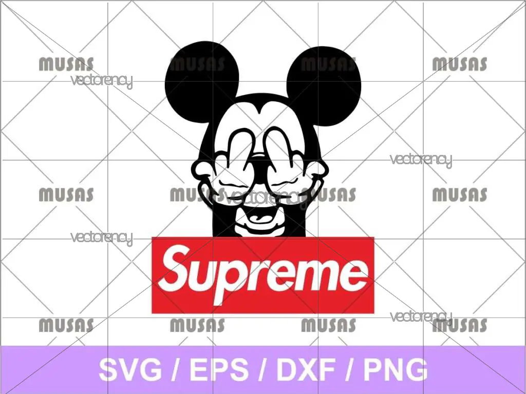 Mickey Mouse Supreme SVG