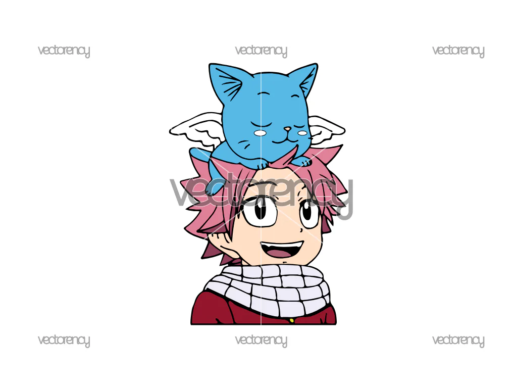 Natsu Dragneel and Happy Fairy Tail SVG