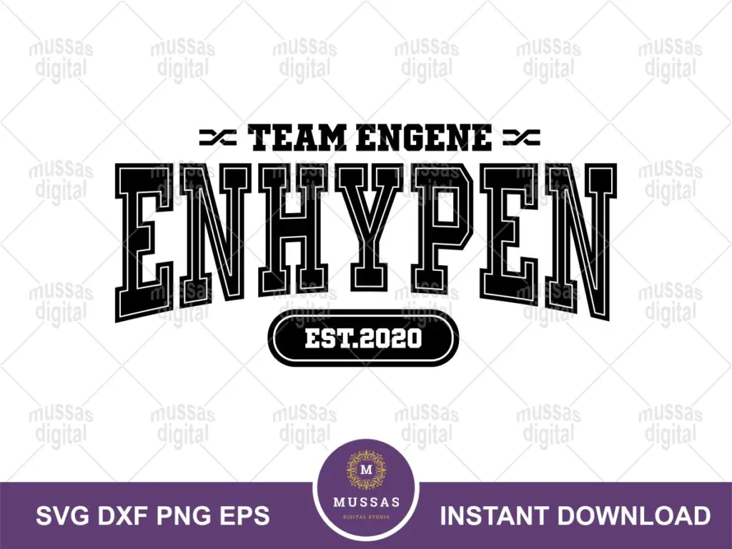 ENHYPEN Team Engene Logo K-Pop SVG