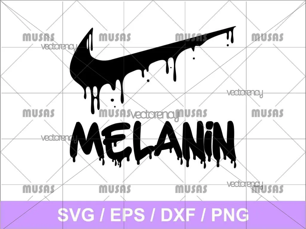 Melanin Nike Dripping Logo SVG