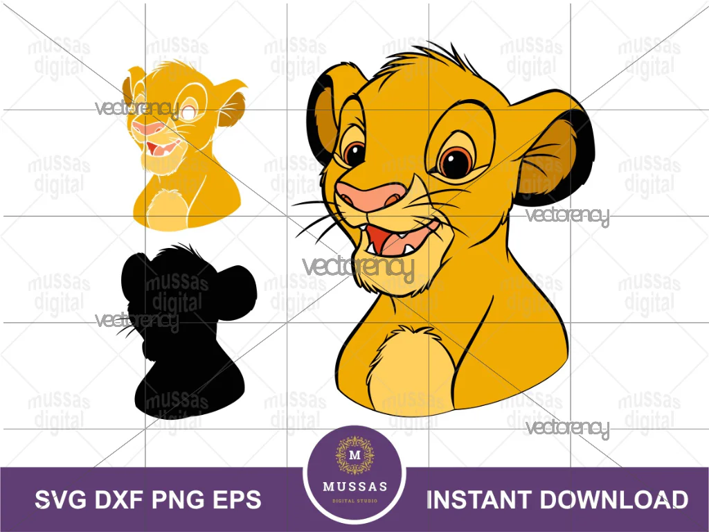 Lion King Simba SVG Layered Cricut