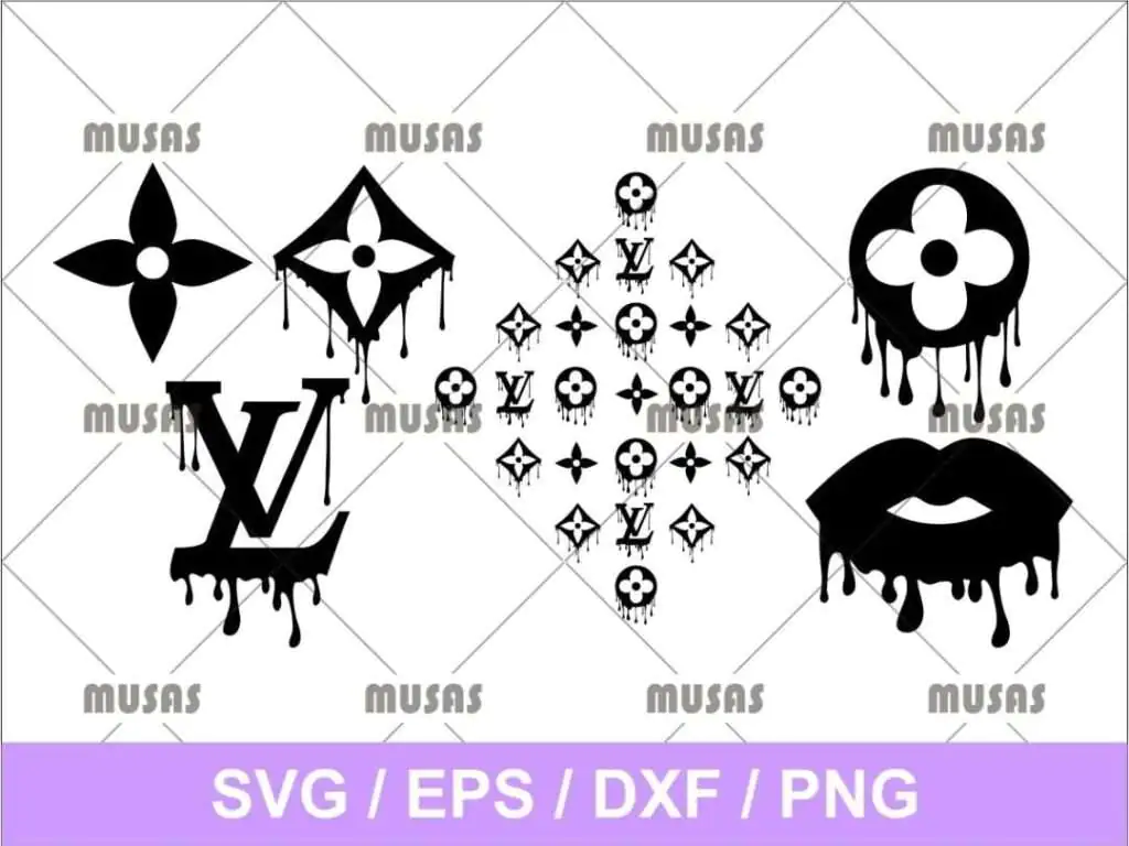 Louis Vuitton Drip Logo SVG