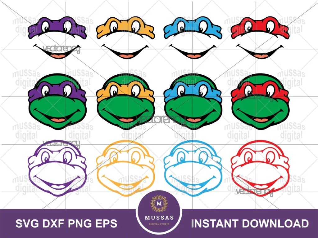 Ninja Turtles Vector Bundle, Cricut Ninja SVG