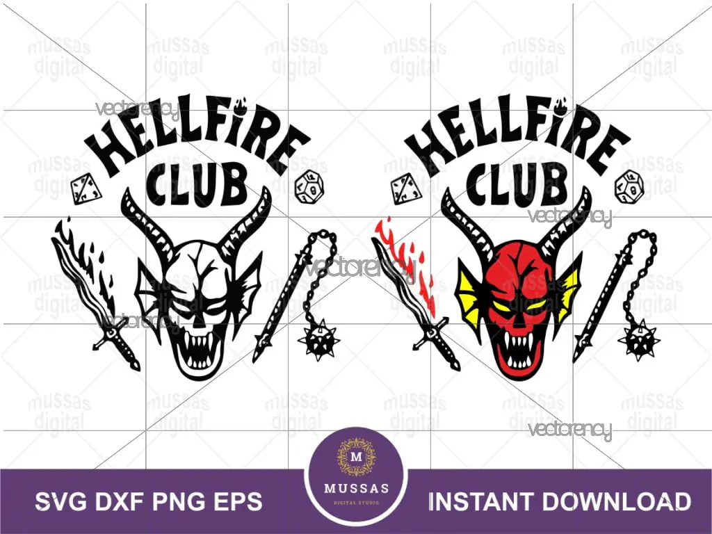 Hellfire Club SVG Cricut Stranger Things 4 Cut Files