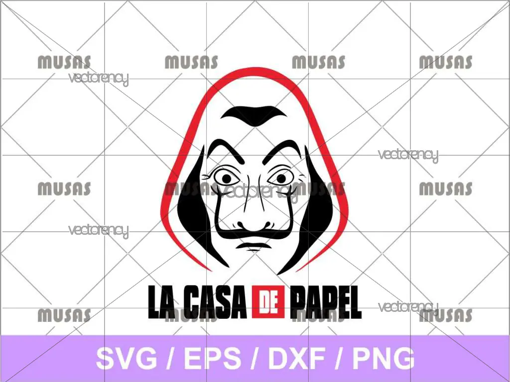 La Casa De Papel Mask SVG