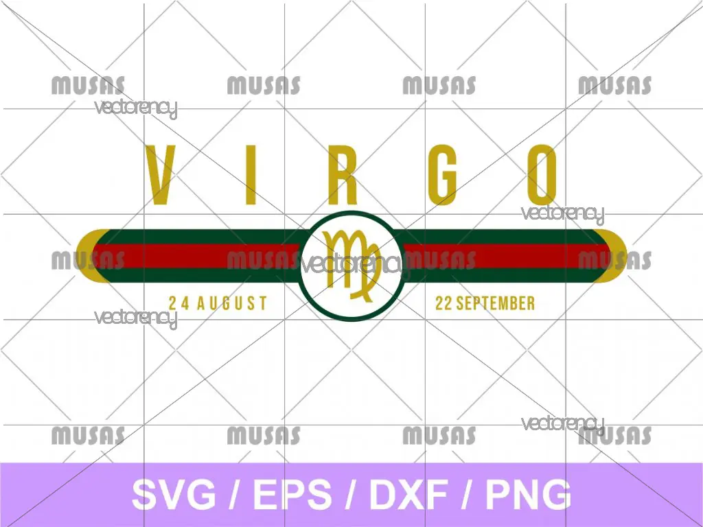 Gucci Virgo Zodiac SVG