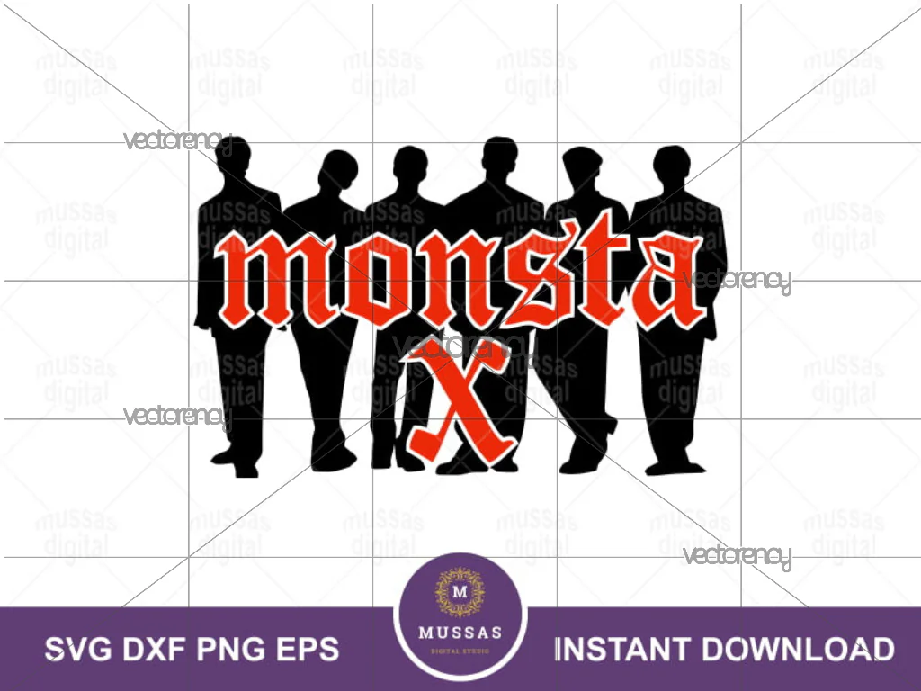 Kpop Monsta X SVG Cut Files Silhouette