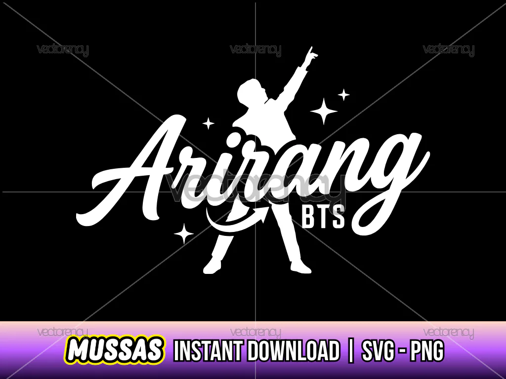 Arirang BTS Silhouette SVG PNG Image