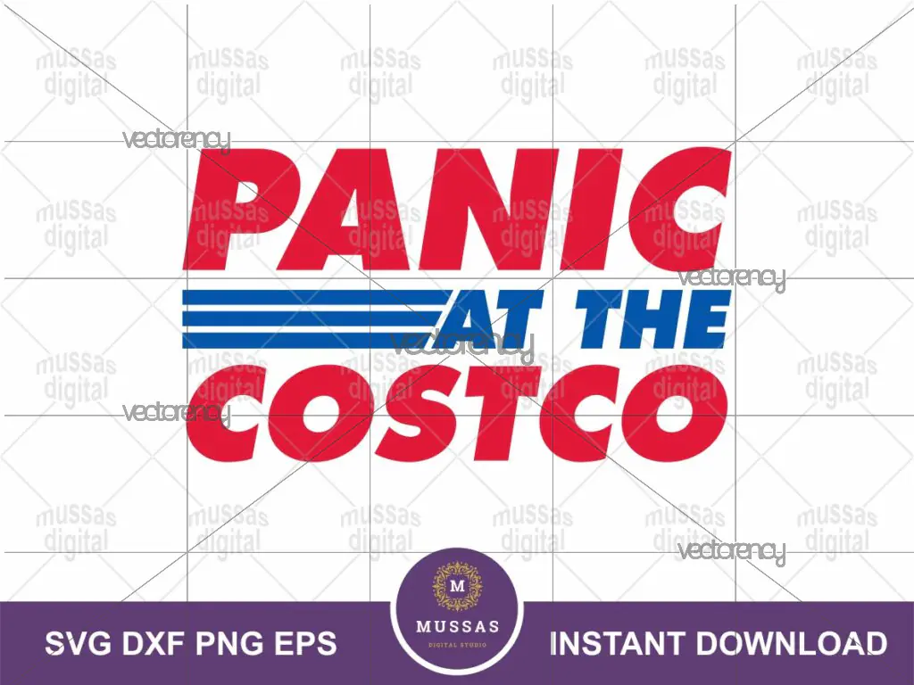 Panic at the Costco Design SVG