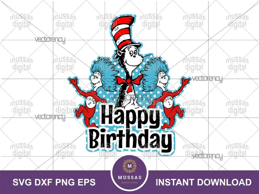 Dr Seuss Birthday Cake Topper Printable Download