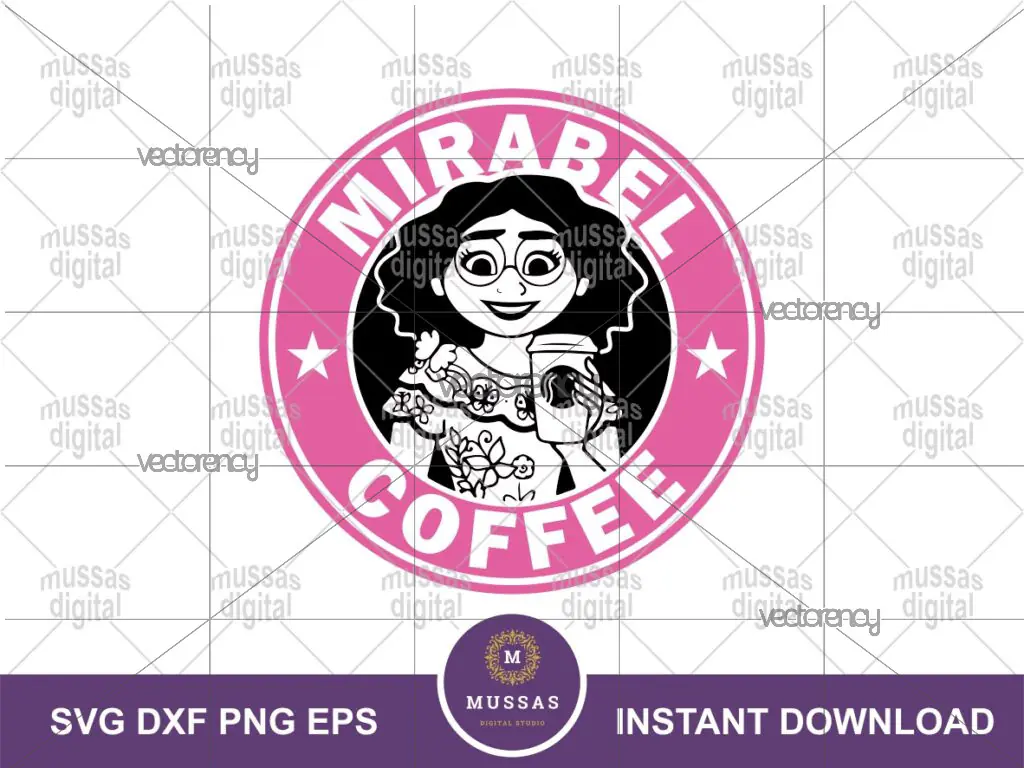 Mirabel Coffee Charm SVG