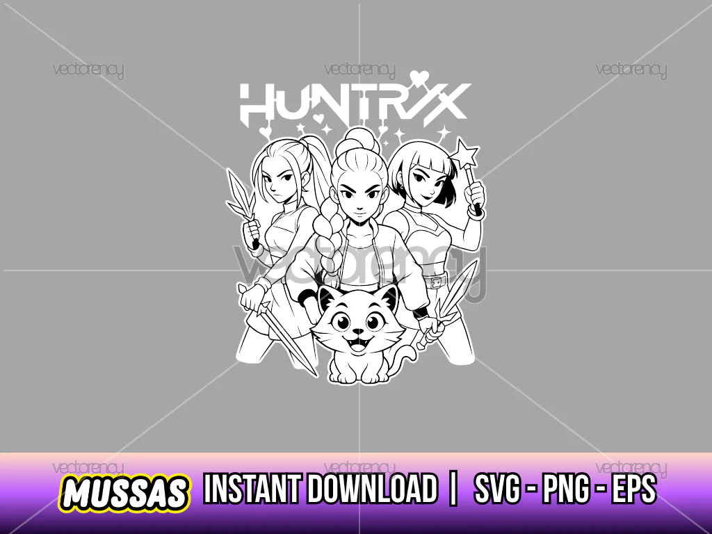 Huntrix Vector SVG For Cricut