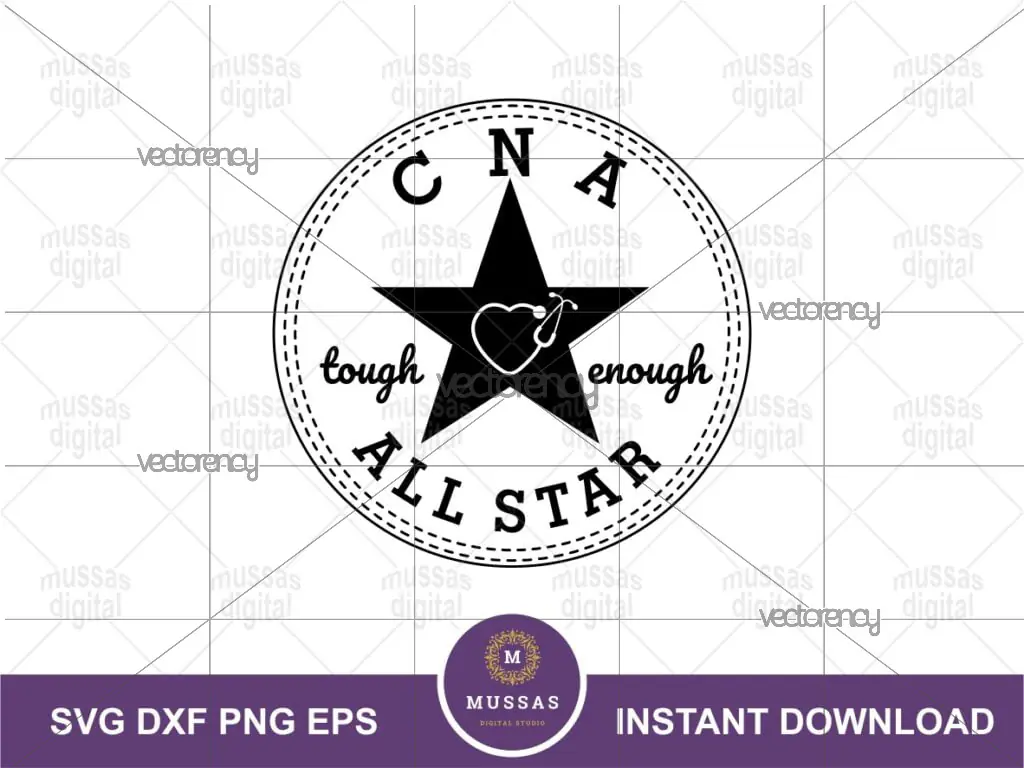 All Star CNA SVG File Cricut