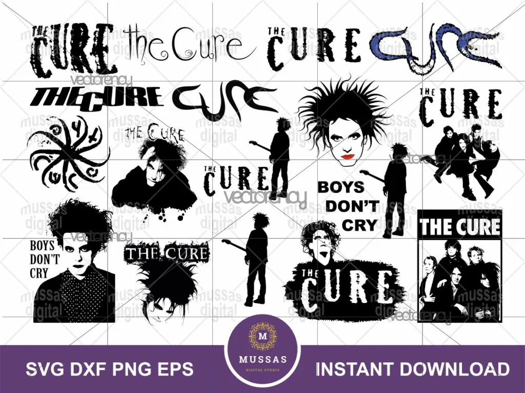 17 The Cure SVG Clipart PNG Bundle