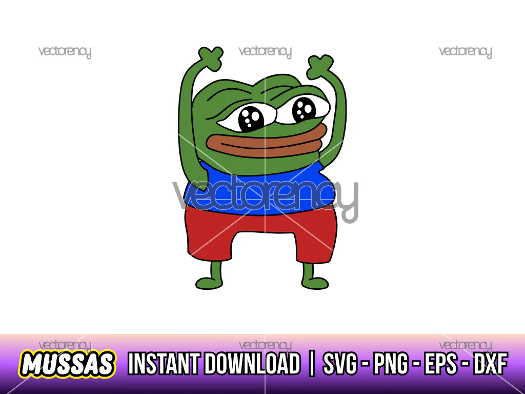 Pepe Meme SVG Cut File Layered PNG HD