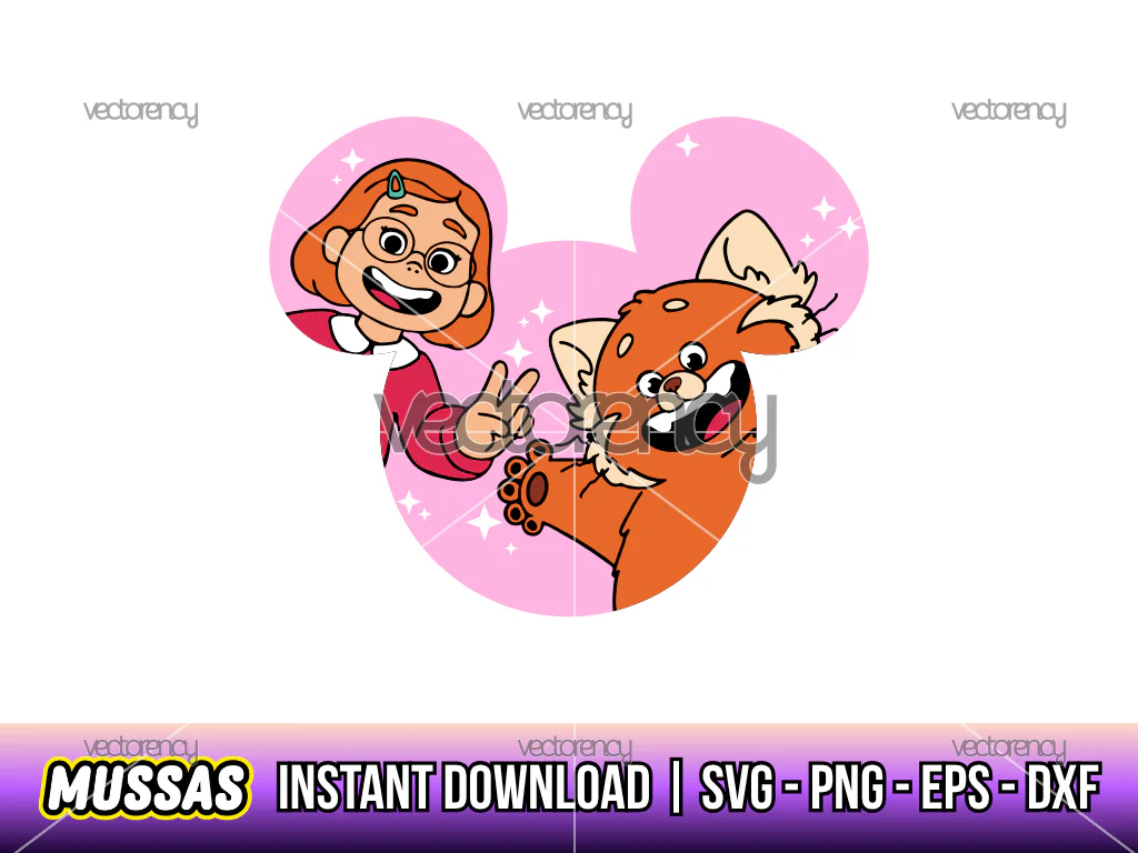 Turning Red SVG Mei Lee Disneyland Ears Clipart Image Download