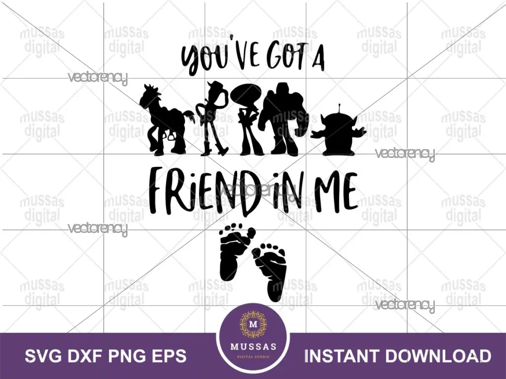 Friendship Safari SVG Join Woody and Buzz on a Toy Story Silhouette Adventure Cricut