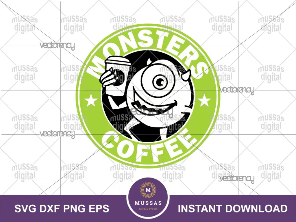 Monsters Inc SVG Mike Coffee