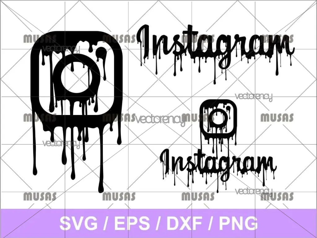 Dripping Instagram Logo SVG