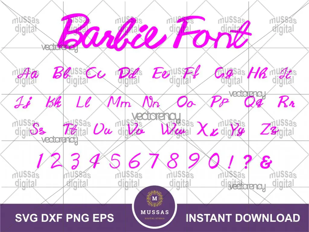 Barbie Font SVG