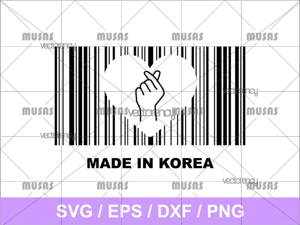 K-Pop Fingers SVG – Made In Korea