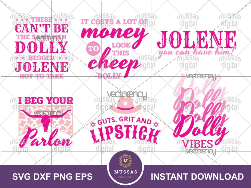 Dolly Parton SVG Bundle , Dolly SVG PNG, Cowgirl Jolene Cut File