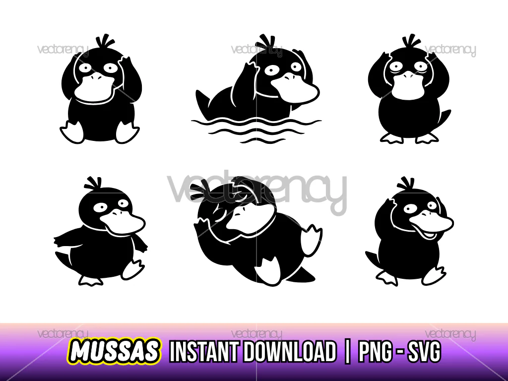Psyduck Pokemon SVG Vector
