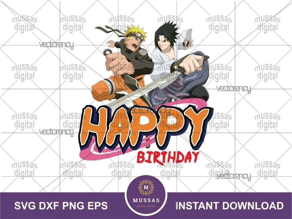 Naruto Birthday Cake Topper PNG