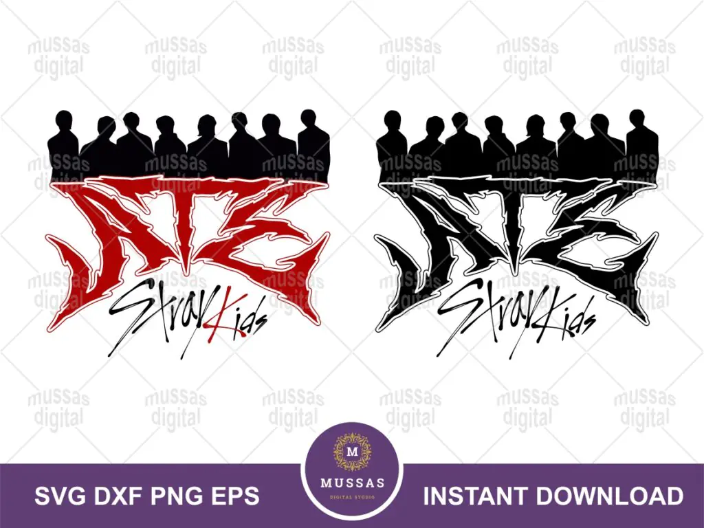 Silhouette Stray Kids ATE SVG