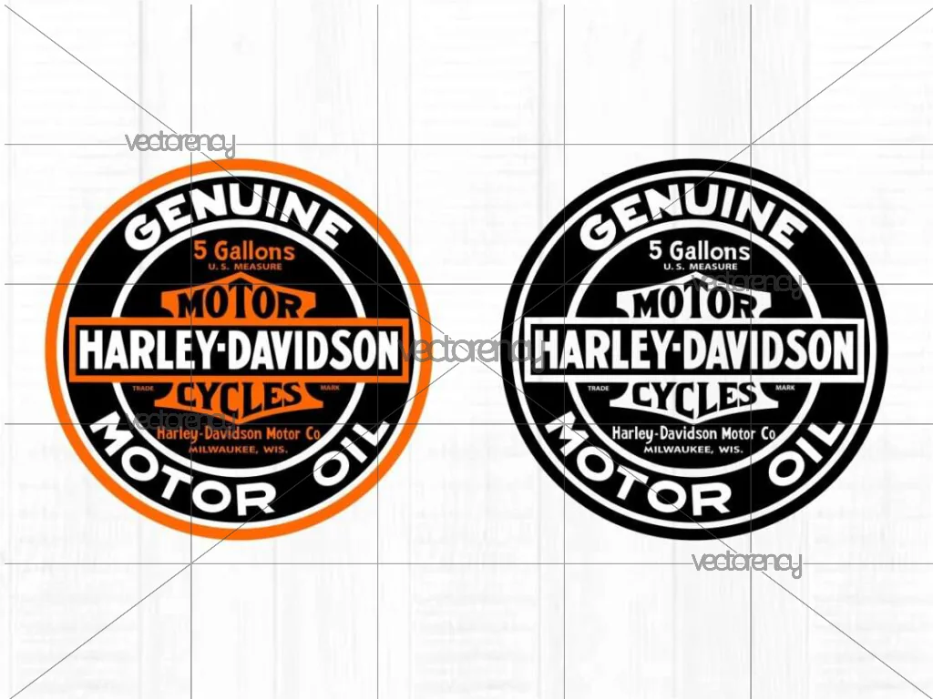 Harley Davidson Genuine Motor Oil Vector SVG Cut File