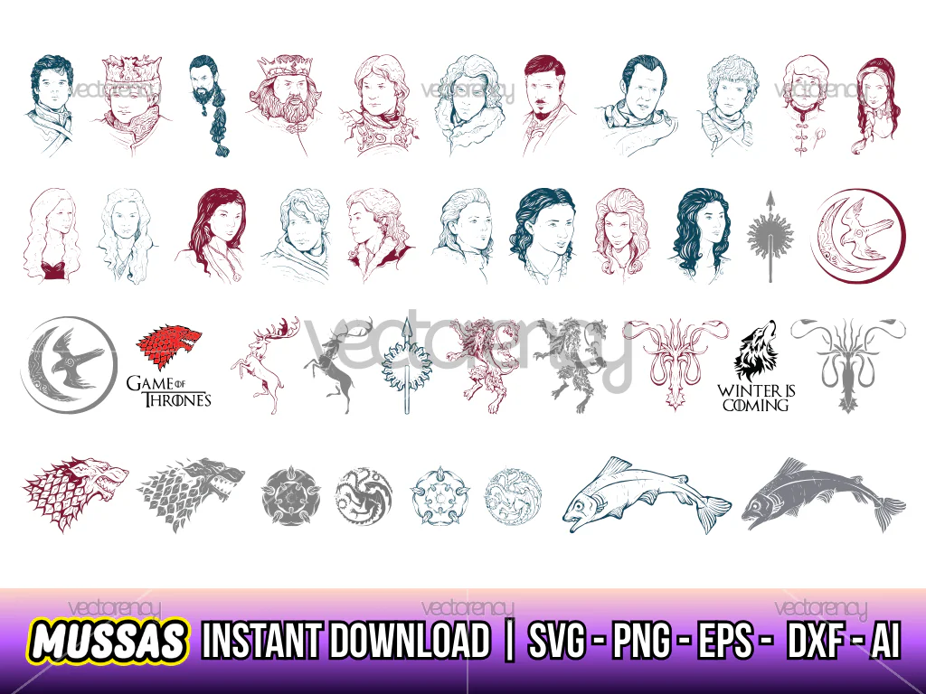 Game of Thrones Dragon SVG PNG File Character Vector