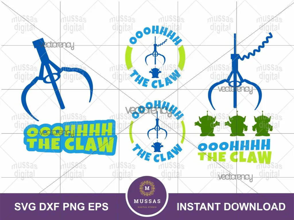 The Claw, Toy Story, Toy Alien, Cricut, Silhouette, Scan N cut, Vector, Studio3, SVG