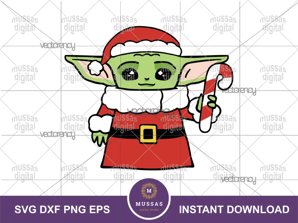 Baby Yoda Christmas Santa Claus Star Wars the Child SVG