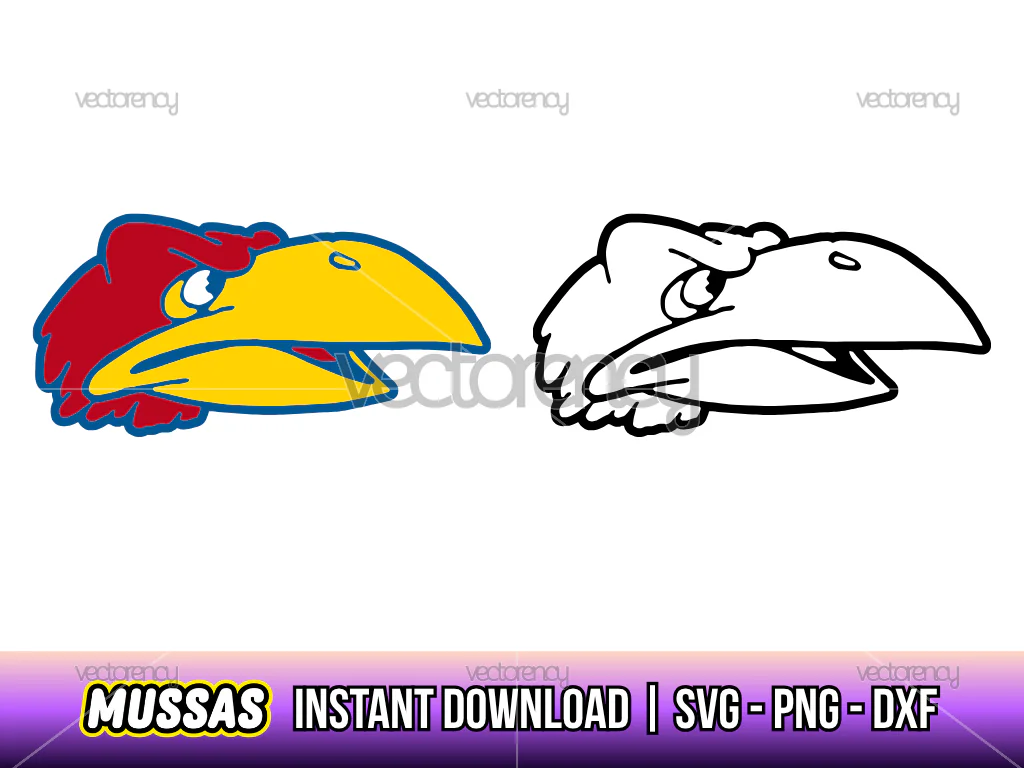 Kansas Jayhawks Mascot Vector SVG PNG DXF Download