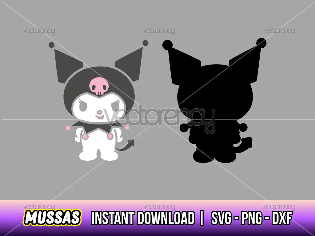 Kuromi Layered Cut File SVG Vector PNG