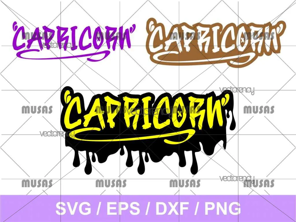 Zodiac Drip Capricorn SVG